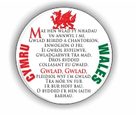 Cymru/Wales National anthem, small badge